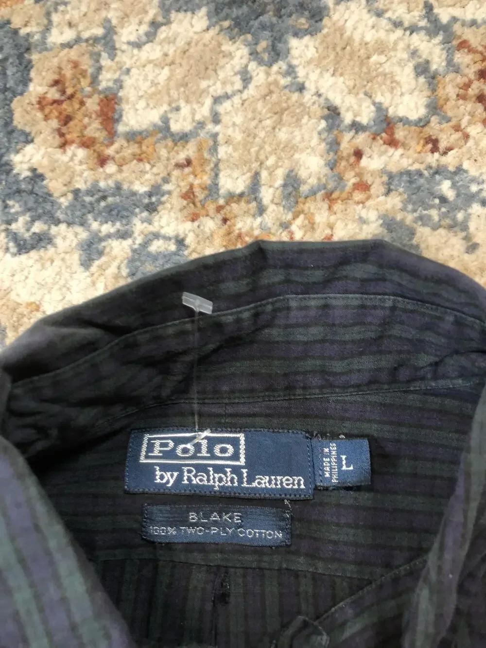 Polo Ralph Lauren Shirt Mens Large Plaid Button Down Blake Classic Dress Shirt